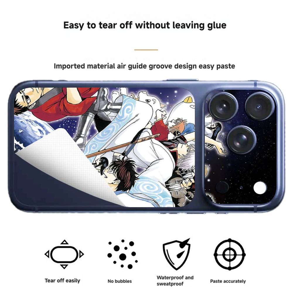 Funny Anime GINTAMA Protective Back Wrap Skin Decal Sticker For IPhone 17 Pro 17 Pro Max