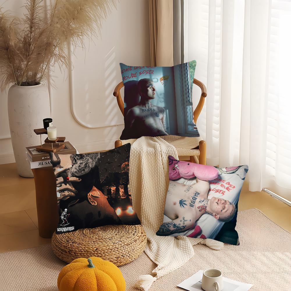 Rapper L-lil Peep Pillow Case Suitable For Bedrooms Living Rooms Cars Home Decoration