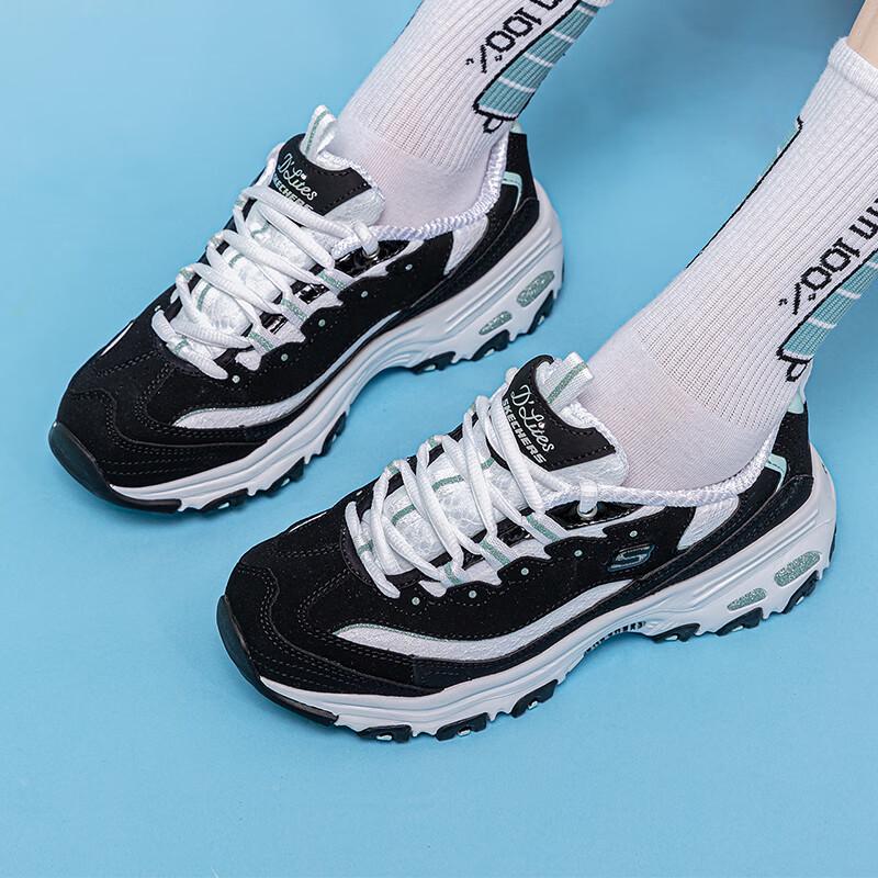

Skechers Women s D Lites Sneakers 11959-BKW US 7.5