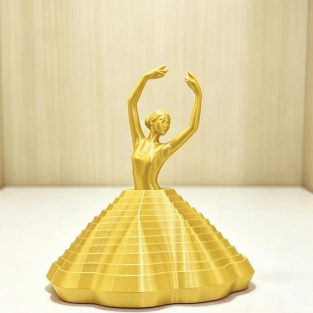 PLA Plastic Spinning Girl Statue Handicrafts Rotating Ballet Ornaments Living Room Party Decor