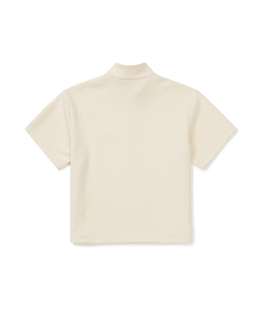 SNOWPEAK APPAREL Silky Women'S Half-Zip Short Sleeve T-Shirt (S25Mwfzt05) Pastel Yellow