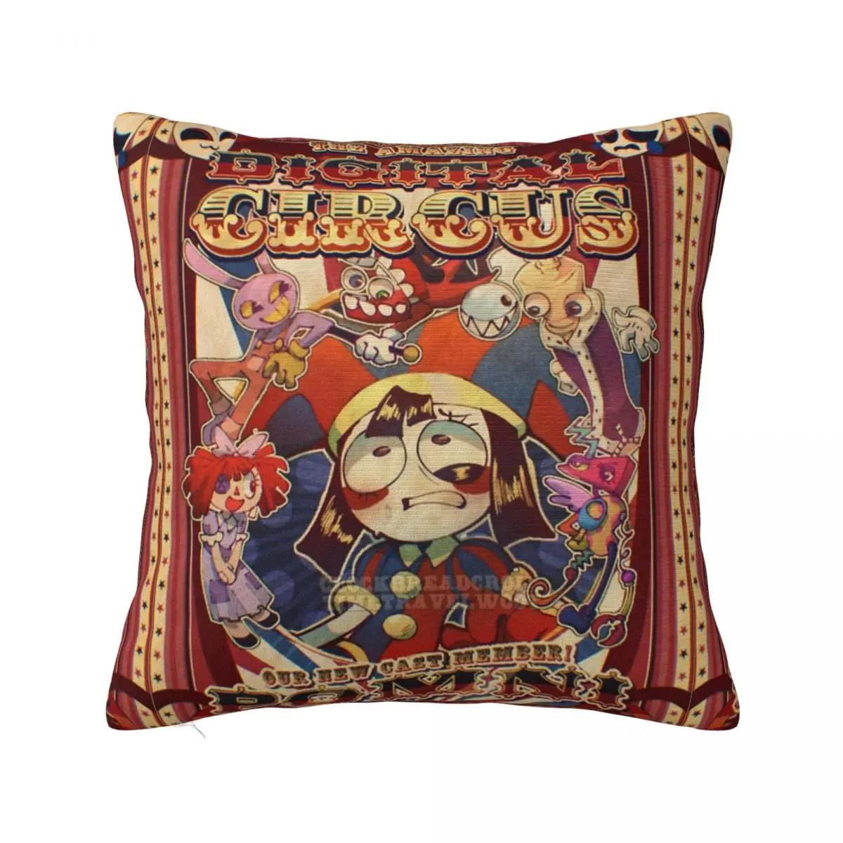 

WELCOME TO THE AMAZING DIGITAL CIRCUS Pillowcase Polyester Cushion Cover Decoration Pillow Case Cover Home Square 40X40cm 12x12Inch