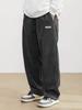 Men's Japanese Style Wide-Leg Cargo Pants - Autumn/Winter Solid Color Fashion