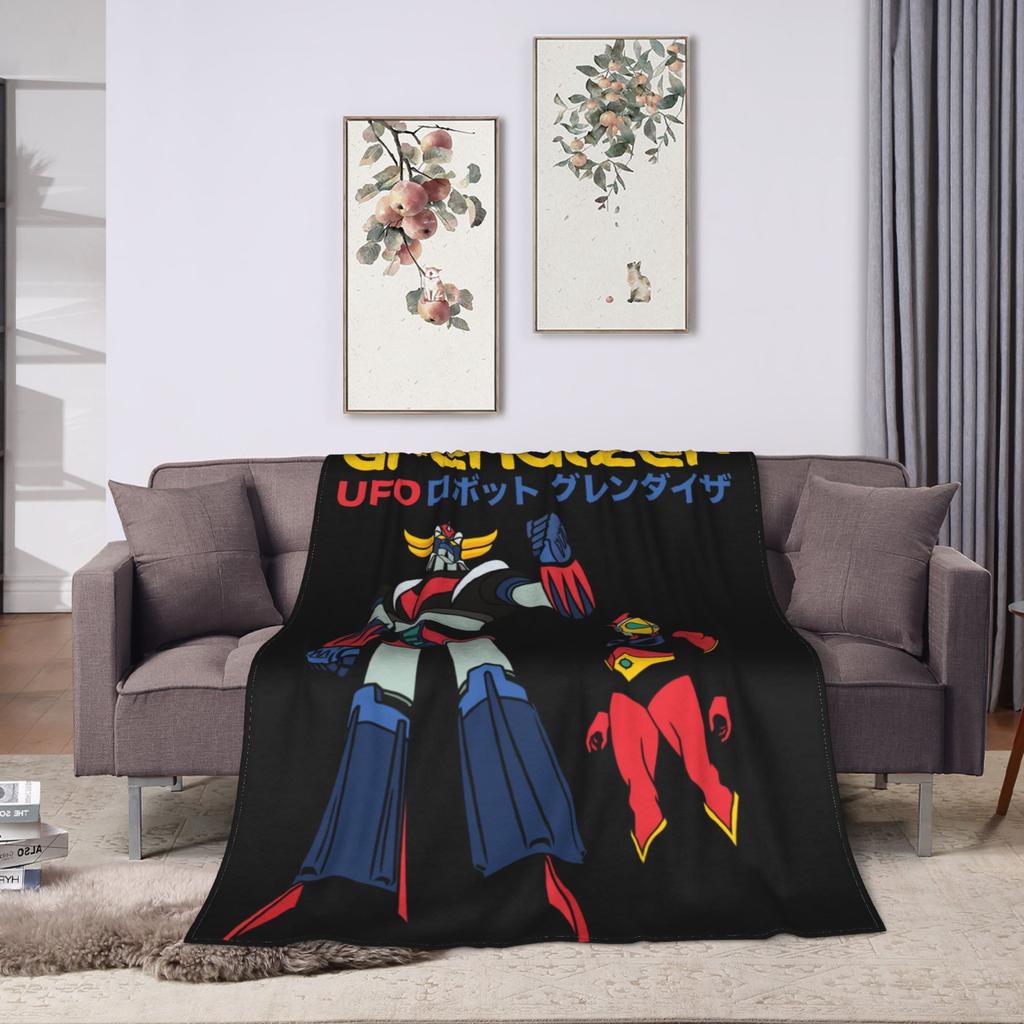 UFO Robot Grendizer Blankets Fleece Spring/Autumn   Multifunction Warm Throw Blanket for Bed Couch Quilt