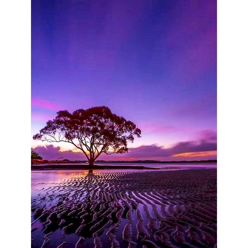 Full Round Drill Diamond Painting Starry Sky Landscape 5D DIY Diamond Painting Craft Kit Diamond Embroidery Hobbies Home Decor