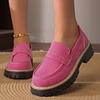 New Spring and Autumn Large Size Casual Scrub Women's Shoes Thick Heel Platform Retro