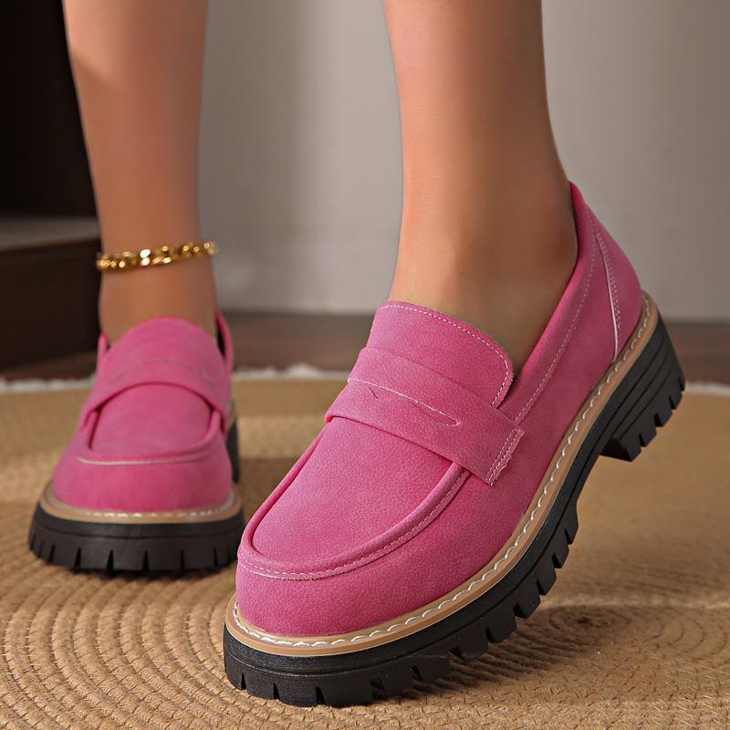 New Spring and Autumn Large Size Casual Scrub Women's Shoes Thick Heel Platform Retro