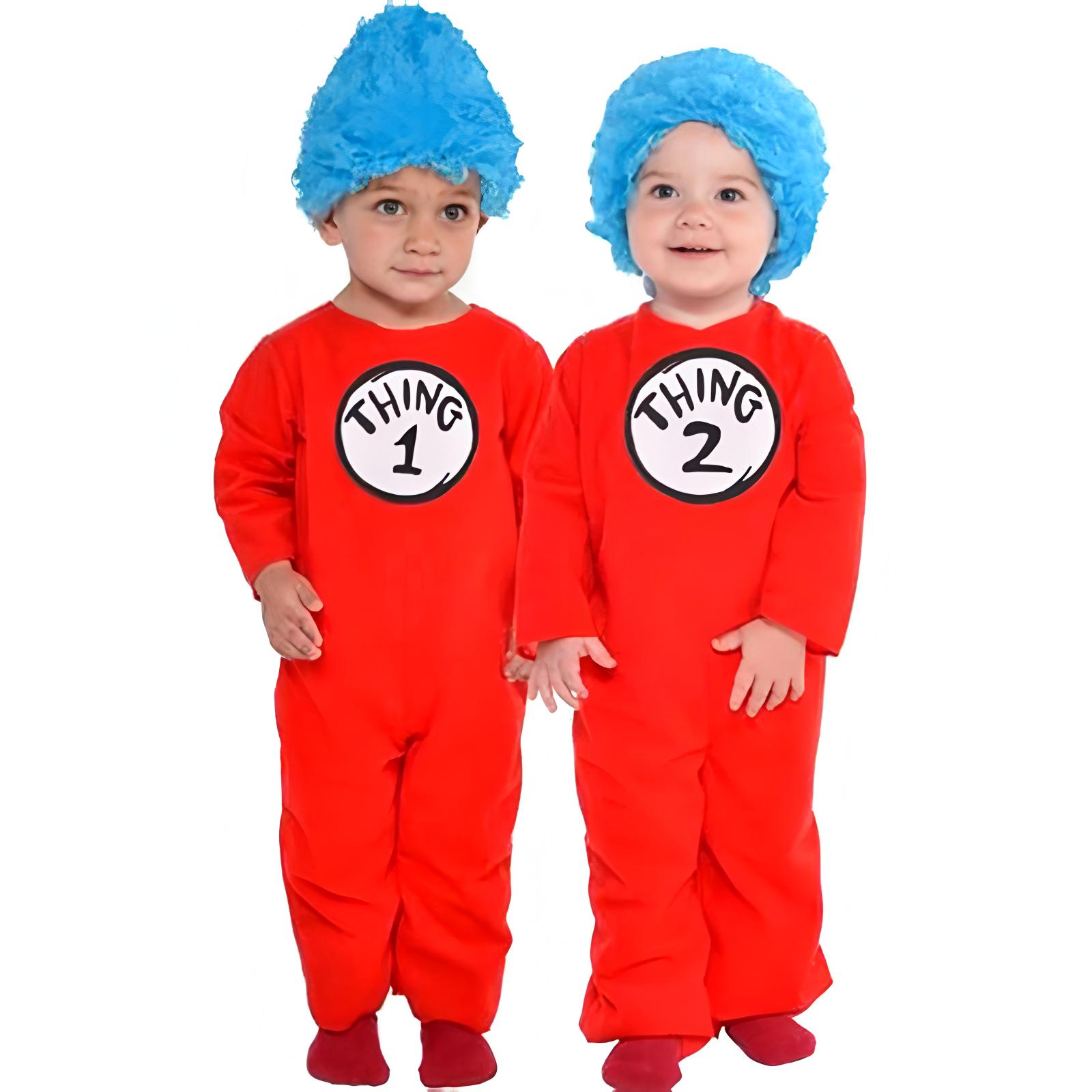 

Детский костюм для косплея Кот в шляпе Thing1&2 One Size горячий розовый