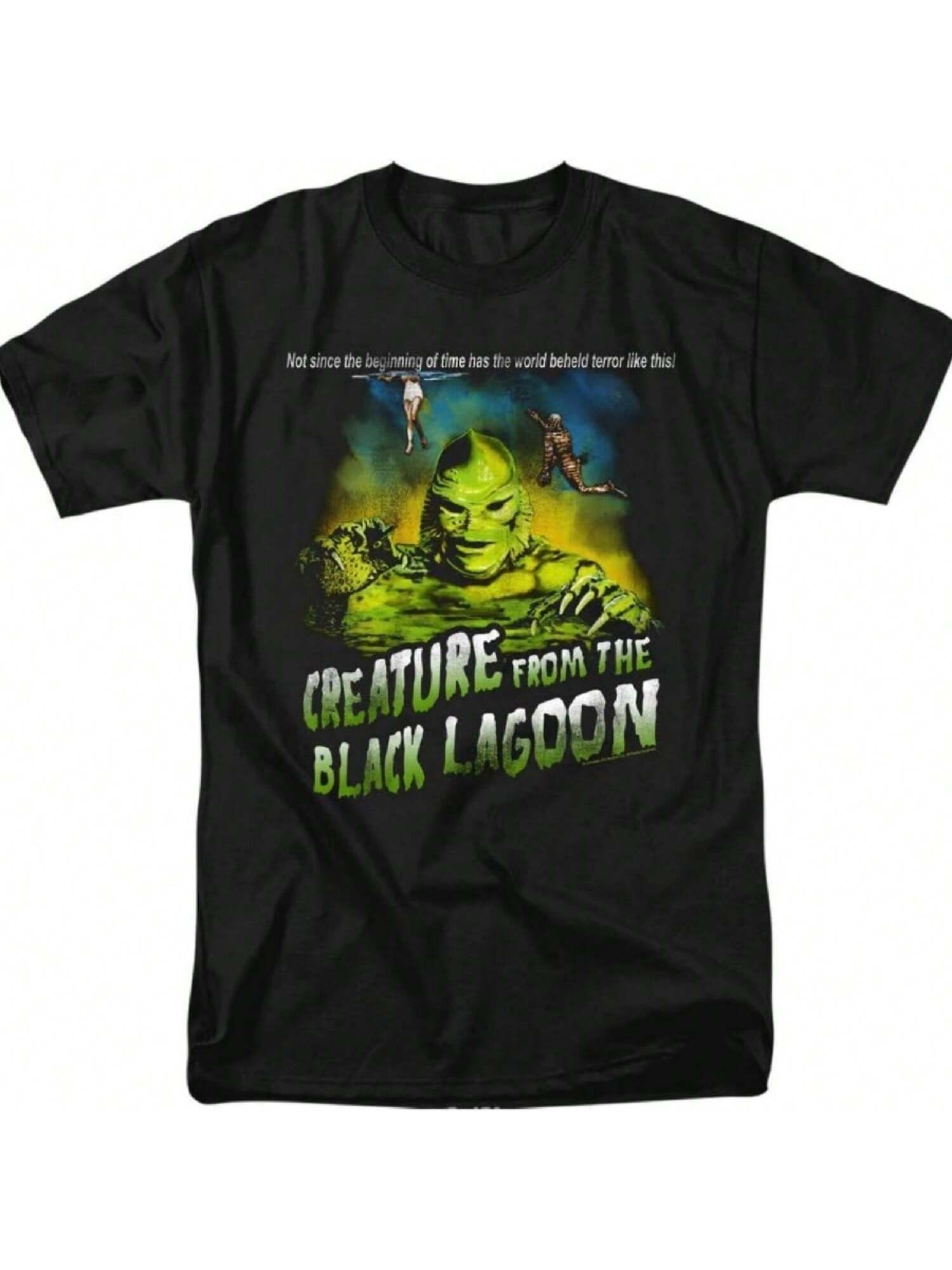 A&E Designs Creature From The Black Lagoon T-Shirt Tagline Black Tee S разноцветный