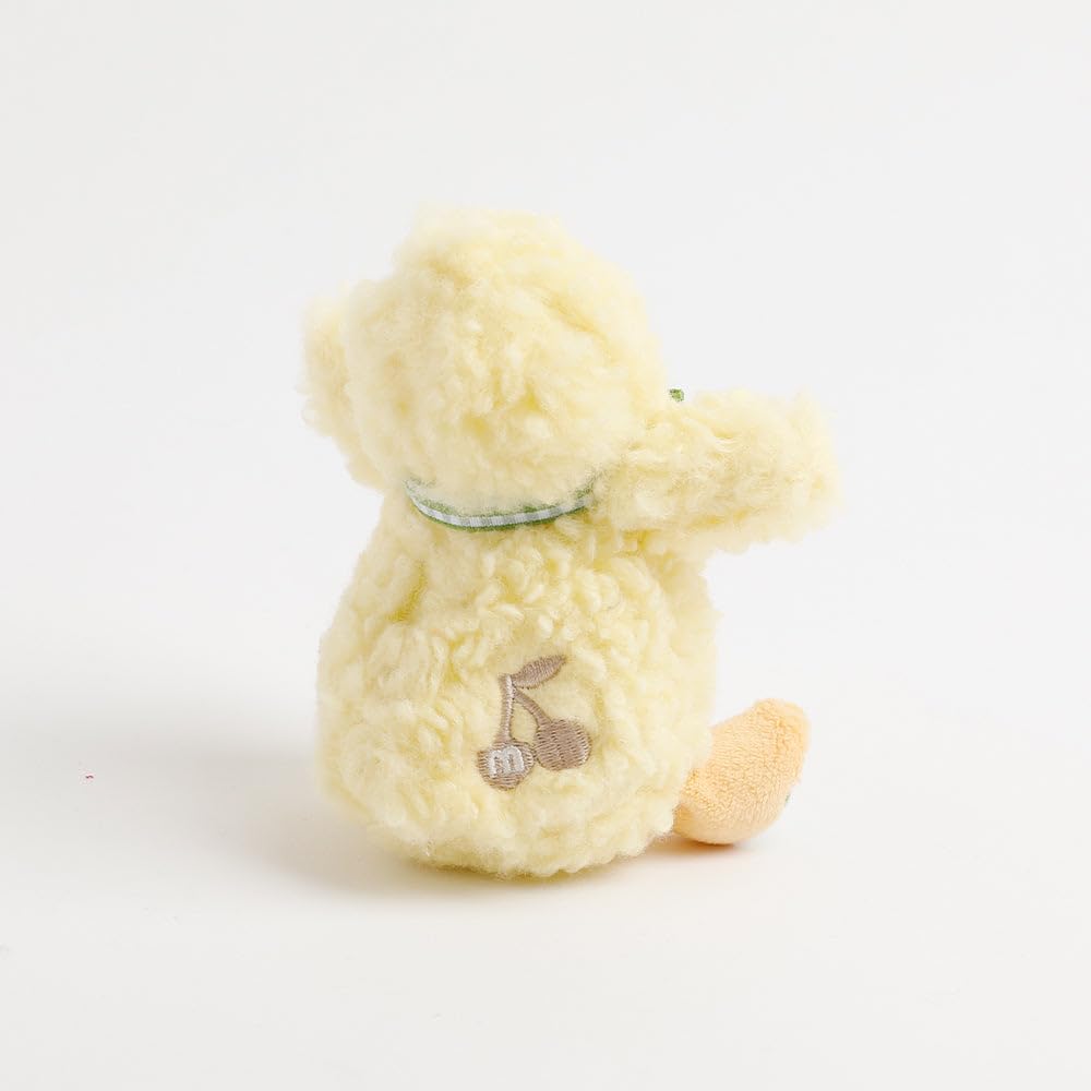 Gingham Check Ribbon Plush Squeak Toy for Small and Medium Dogs Popular Brand for Toy Poodles and Chihuahuas monchéri "Chick Toy" (FREE/Yellow) Cute,