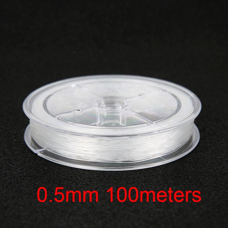 

100meters 0.5 0.6 0.8 1 1.2 mm Elastic Beading Cord Wire Thread For Bracelet Nylon Strong Stretch String Line DIY Jewelry Making