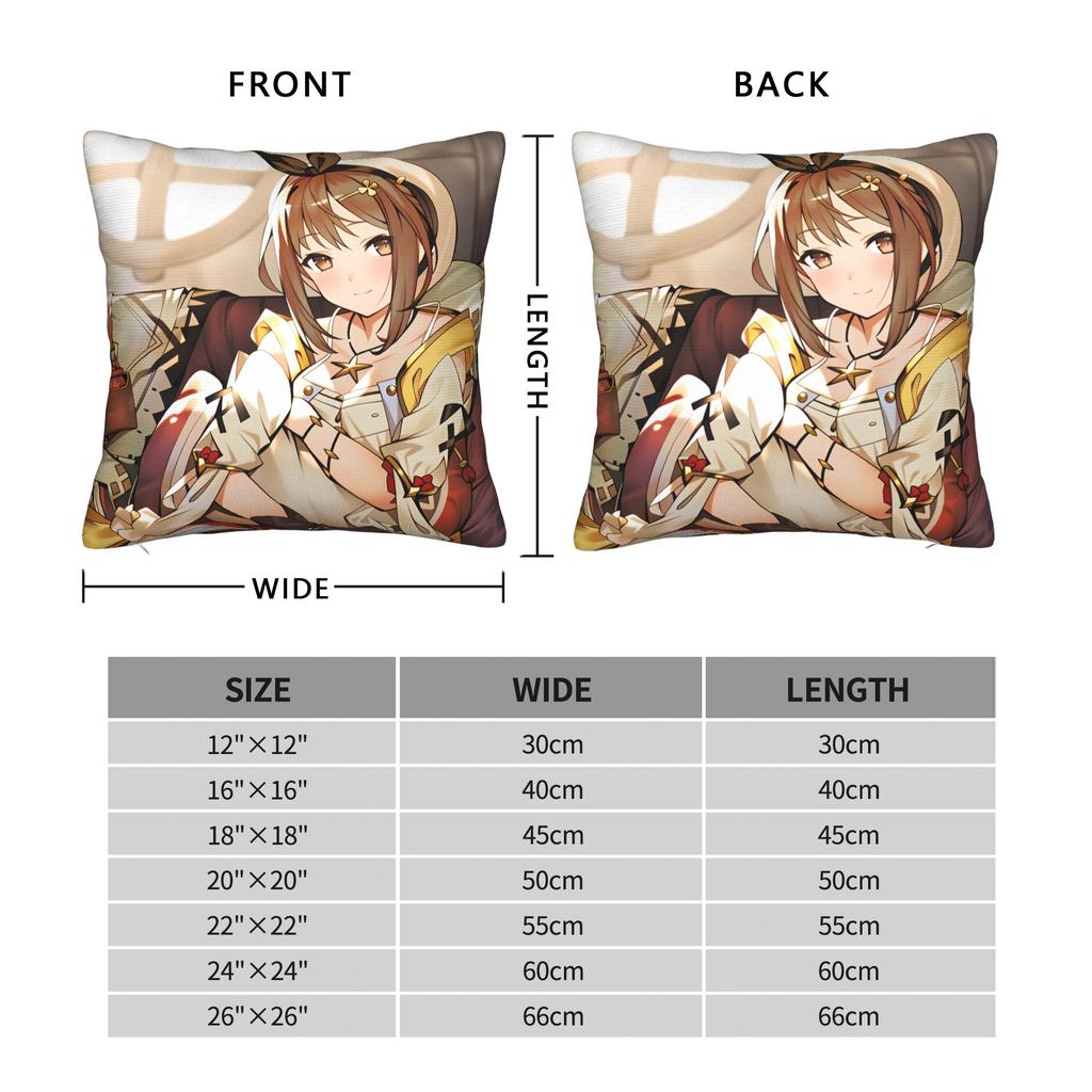 Game Atelier Ryza Pillow Cover Cute Funny Pillow Case For Living Room Bed Chair Soft Pillowcases Birthday Present