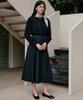 YUPPE Tucked Flare Skirt_Black