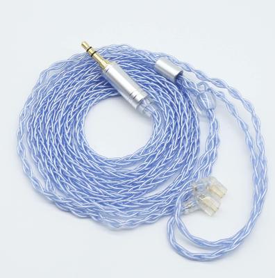 Silver Plated 8 Core Plug Upgrade Cable Popular Chinese Earphone Cable Mini Plug Compatible with KZ Earphones [JSHiFi-SKY] Re-Cable QDC3.5mm