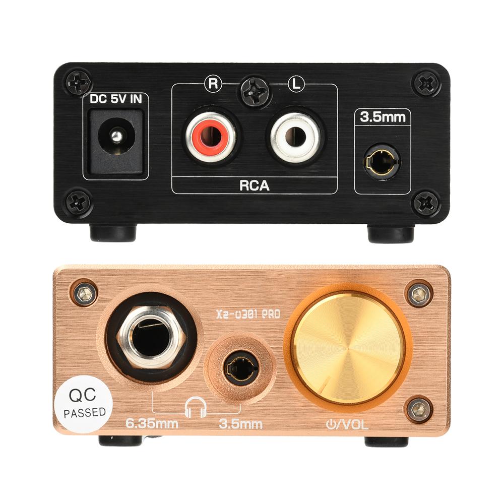 XZ-U301Pro DC 5V Class A Hi-Fi Headphone Amplifier 1500mW High-Power Desktop Headphone Amp 6.35mm/3.5mm Headphone Jack RCA Input