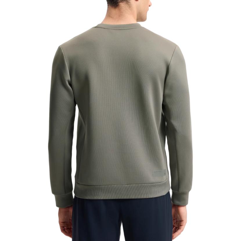 FILA Fitness Casual Comfortable Soft Pullover Round Neck Long Sleeve Sweatshirt Men sweatshirt Smoke-Olive Khaki A11M511218F-DK