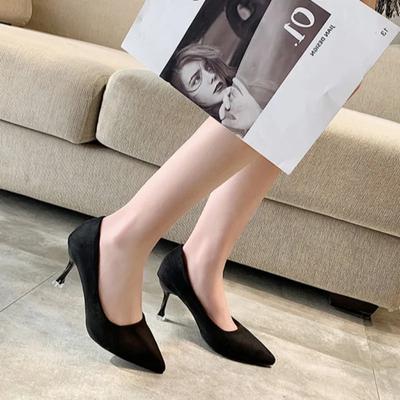 Fashion Ladies Shoes 2025 Basic Shallow Women's High Heels Fashion Office Career Solid Pumps Sexy Pointed Toe Heels Women Zapatos Mujer