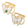 Rhinestone Butterfly Scarf Ring Women T-shirt Tie Clip Shawl Silk Scarves Ring