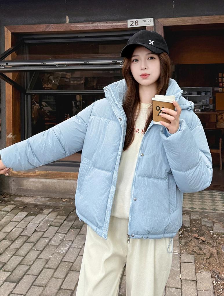 Women’s Short Windproof Thicken Warm Winter Jacket With Detachable Hood 5 Colors