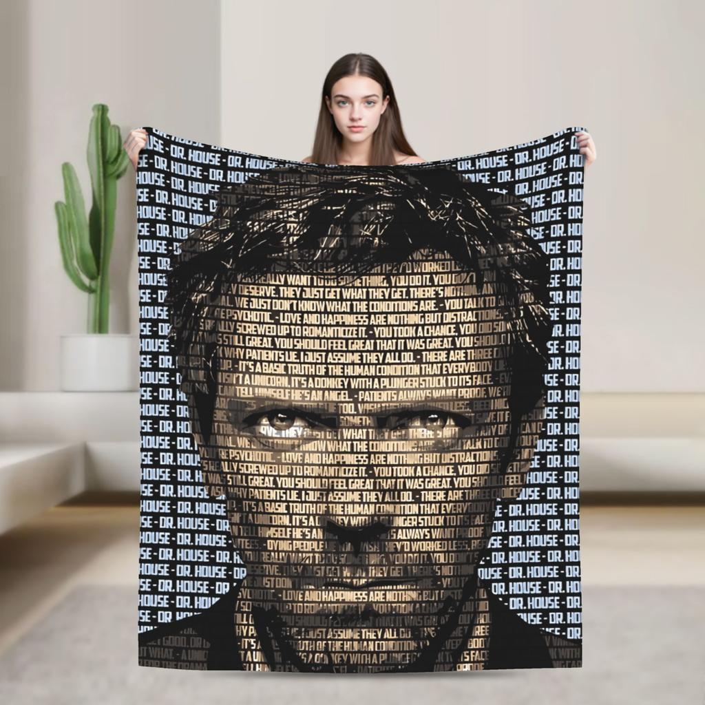 Doctor House Blanket Soft Fluffy Plush Throw Blanket For Students Couch Chair Sofa Bed Flannel Bedspread Bed Cover