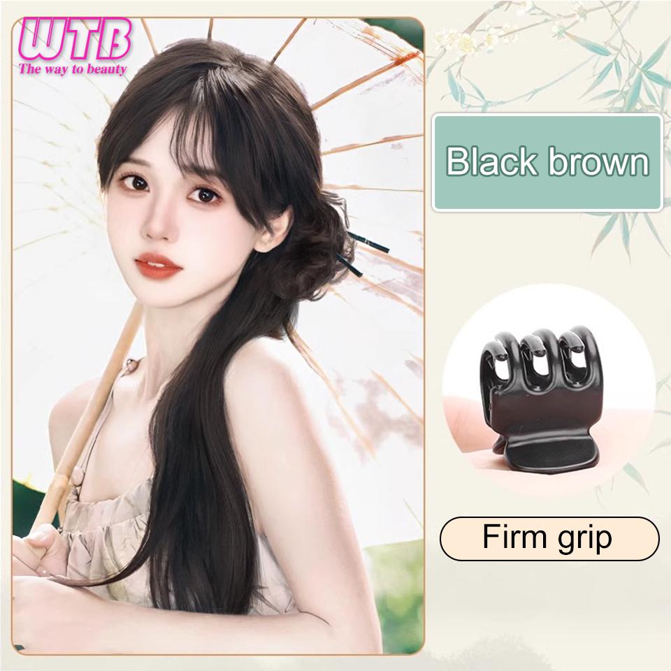 

WTB парик и хвост женский новый китайский Hanfu древний стиль парик косы Китайская Республика стиль ретро низкий хвост