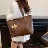 Retro Large Bag Women's Fashion Simple Shoulder Handbag Large Capacity Underarm Tote Bag