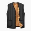 Men's Velvet Casual Vest for Fall and Winter Large Size Warm Waistcoat for Dads