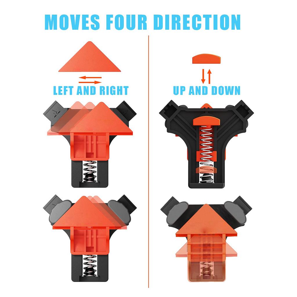 2/4pcs 90 Degree Positioning Squares Right Angle Clamps for Woodworking Corner Clamp Carpenter Clamping Tool for Cabinets