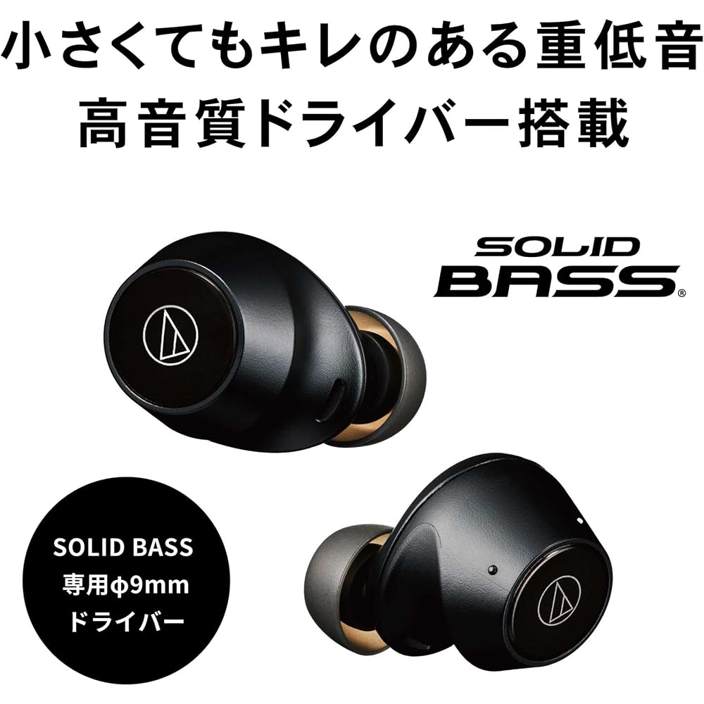 Audio-Technica ATH-CKS30TW BL Wireless Earphones Bluetooth [True Wireless Earphones / Deep Bass / IP55 Waterproof & Dustproof / Multipoint Support / C