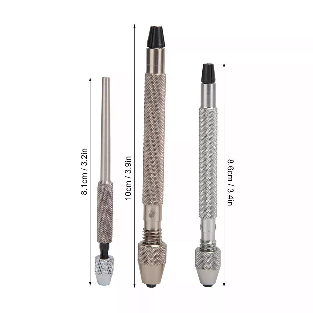 3Pcs/Set S M L Size Alloy Hand Drill Kit Protable Professional Watch Repair Tools For Watchmakers Lightweight Watch Accessories