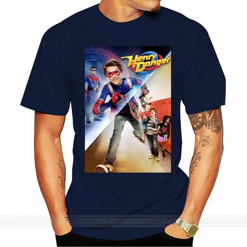

Men T shirt Henry Danger Round Neck Tops funny tshirt novelty tshirt women male brand teeshirt men summer cotton t shirt S
