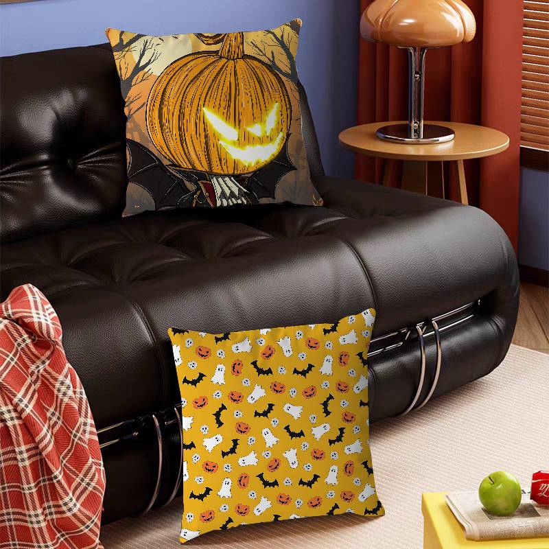 Art Halloween Pillow Case Removable Washable Cushion Cover – All-Season Soft Linen