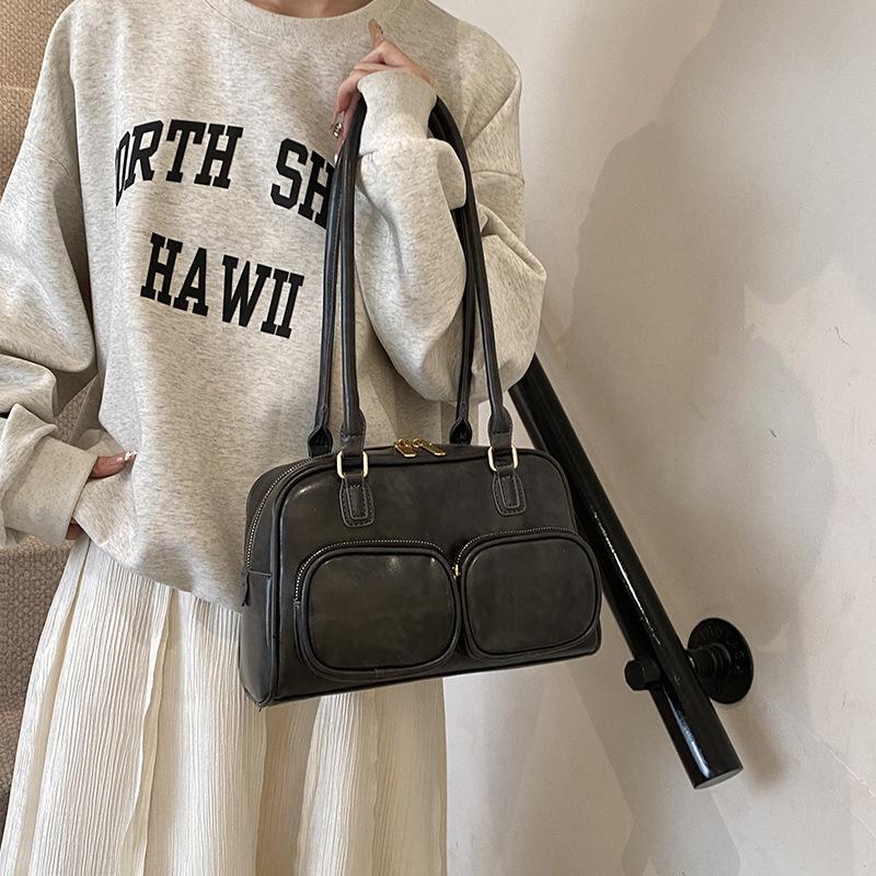 Retro Commuter Bag Women'S Large-Capacity Fashion And Leisure Niche Messenger Bag Portable Shoulder Pillow Bag