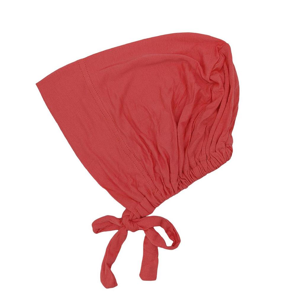 Modal Mercerized Cotton Elastic Drawstring Base Cap Solid Color Women's Hijab