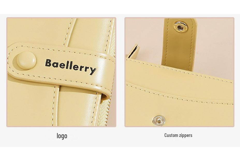 Women's High-End Short Wallet - Stylish Coin Purse & Card Holder with Print Logo