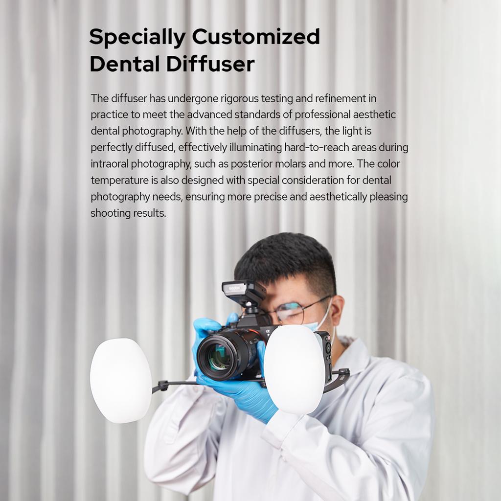 GODOX MF12 DK1 Macro Flash Kit Including 2 x MF12 Off Camera TTL Flash Light + 1 x Flsh Trigger + 8 x Adapter Rings + 1