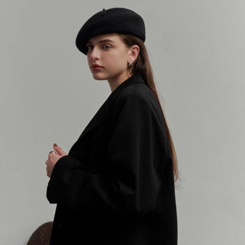 LALA Wool Beret Baker Hat (Wool Gloves and Pouch Included)