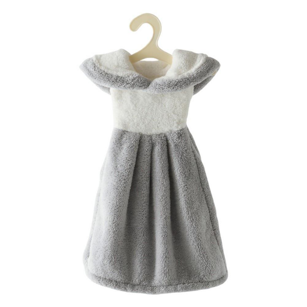 Princess Dress Towel Thick Coral Velvet Super Absorbent Dry Hand Towels Children Bathroom Handkerchief Kitchen Tools