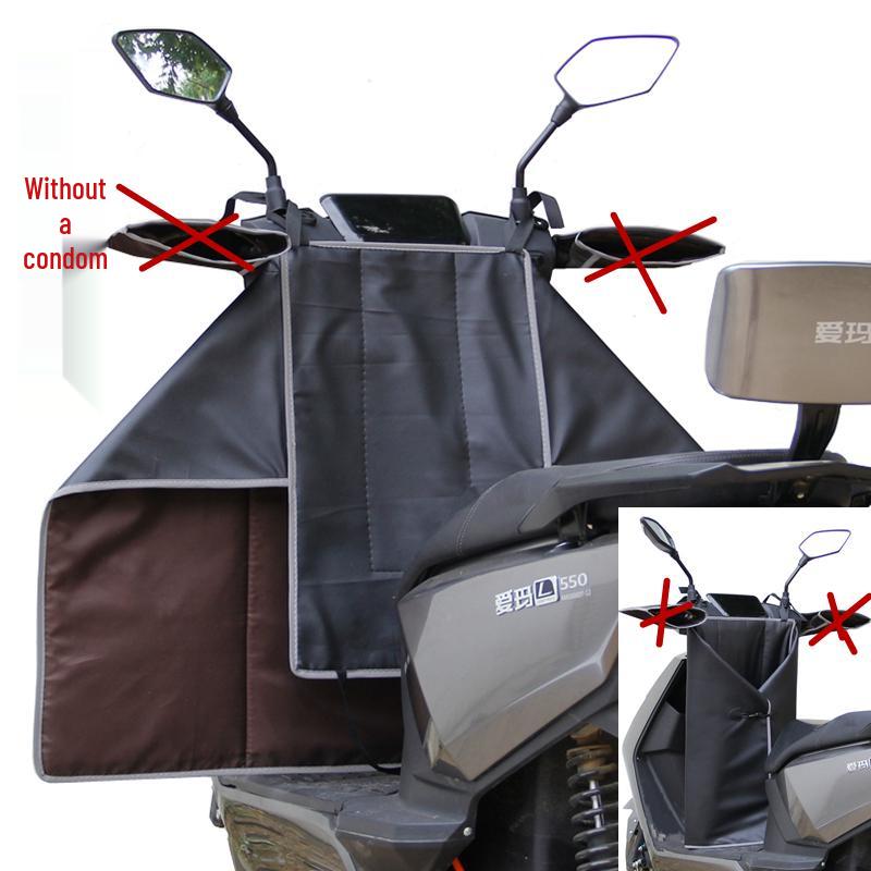 Windproof Plush Winter Cover for Electric Scooters & Motorcycles - Universal, All-Season, Two-Piece