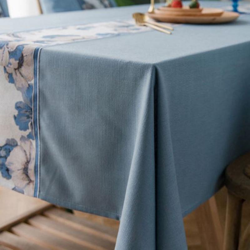Runner da Tavola Ricamato Classico di Lusso Impermeabile Simil seta Geometrico Tovaglia Rettangolare per Tavolino da Caffè