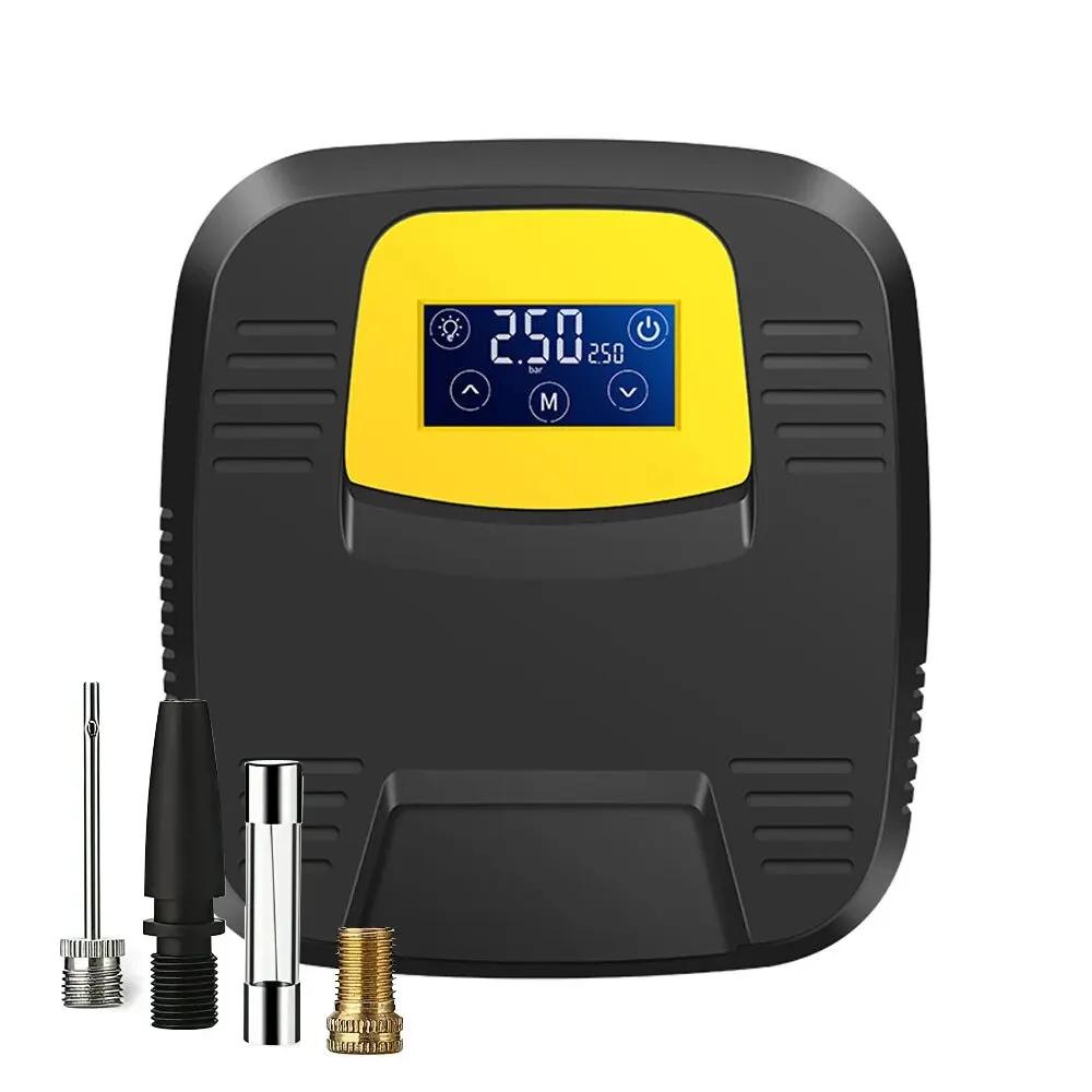 

Новый цифровой дисплей автомобильный насос для накачивания шин 150PSI портативный автомобильный воздушный компрессор 12 В электрический накачивающий светодиодный светильник для мотоцикла и велосипеда Wired чёрный