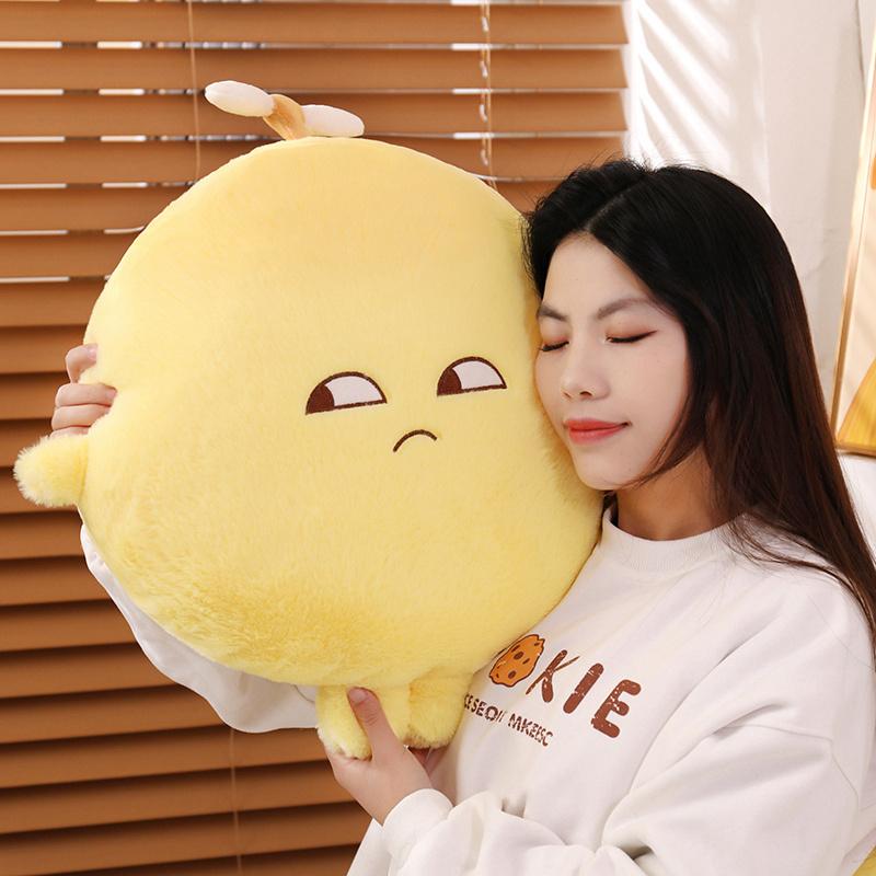 50CM Cute And Charming Featuring Expression Lemon Plush Doll Rolling Eyes Lemon Doll Pillows Decorate The Bedroom Sofa Bed To Accompany Sleep