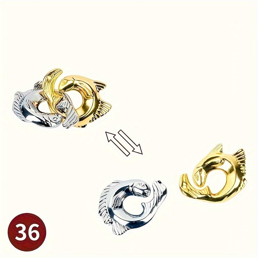 A Classic Intellectual Metal Puzzle Toy, a Difficult Educational Game Toy for Christmas, Thanksgiving and Birthday Gifts