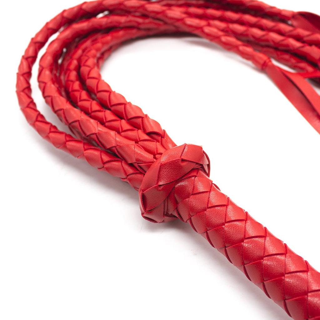 Adult Leather Dominance Whip, 8-Strand Design for Men and Women
