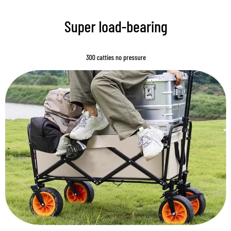 Portable Folding Outdoor Camping Cart with Off-road Wheels