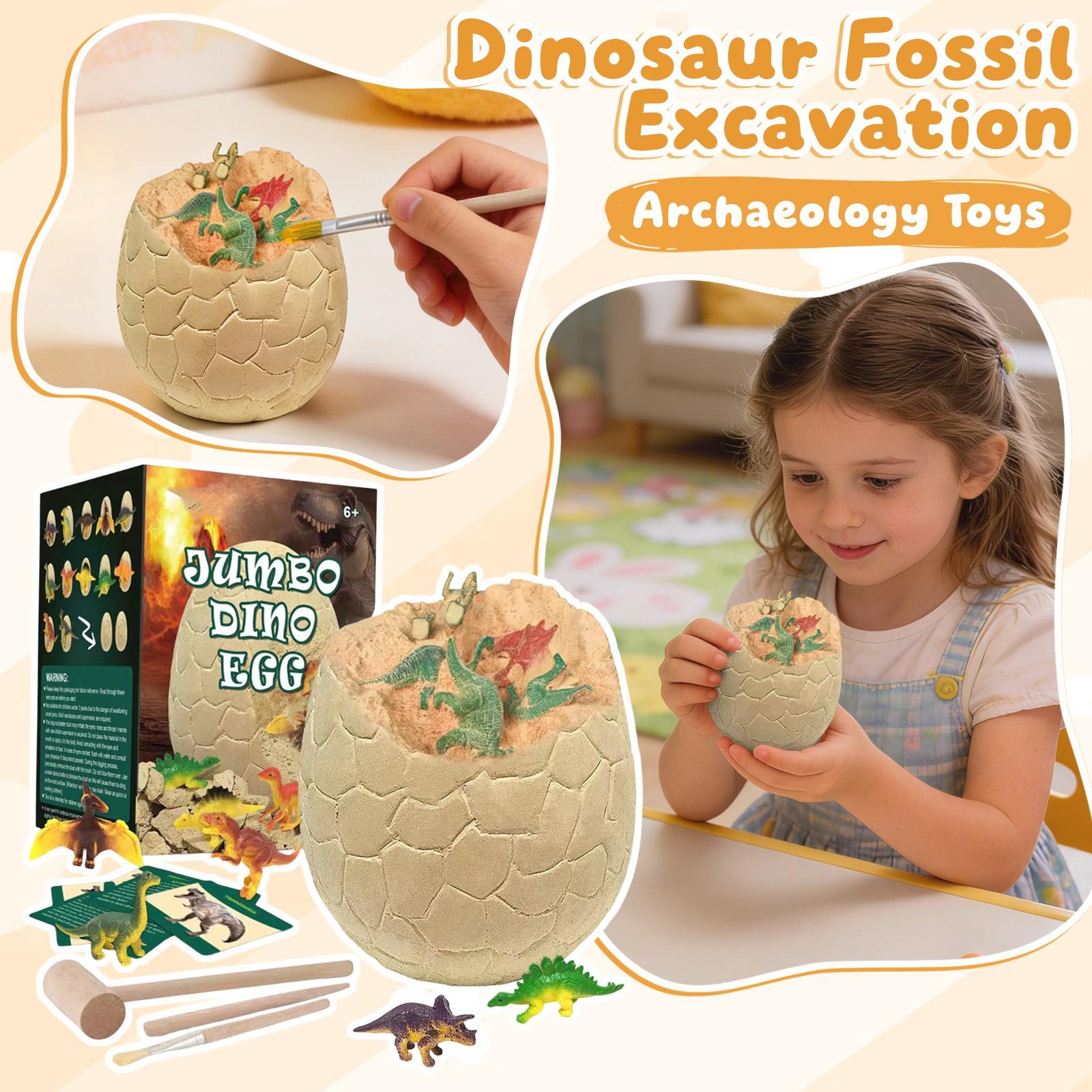 Dinosaur Excavation Archaeological Model Toy Simulation Skeleton Treasure Gift One Size