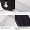 3 Layer Large Capacity Pencilcase Portable Pen Bag Zipper Pencil Box Multifunctional Solid Color Stationery Organizer
