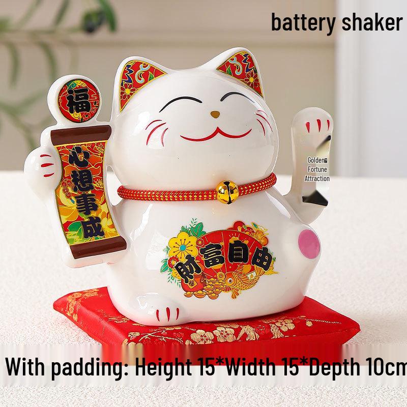Large Lucky Cat Maneki-neko Ornament Shop Decoration for Home or Cashier Counter Opening Gift