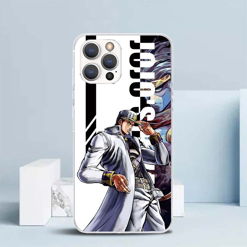 JoJo Bizarre Adventure Anime Soft Cover for iPhone 16 17 Air 15 14 Pro Max 16E Phone Case 13 Mini 12 11 7 SE 8 Print Pattern Fit