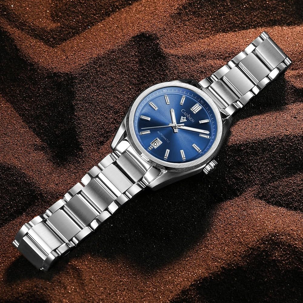 Fabricat în NH35 Retro German 10 ATM Carcasă Apă Rochie Oțel Inoxidabil Safir Majorat Cadisen C8227 [CADISEN] Ceas Bărbătesc, Automatic, Japonia,